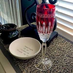 Waterford Crystal Clarendon Ruby Champage Flute